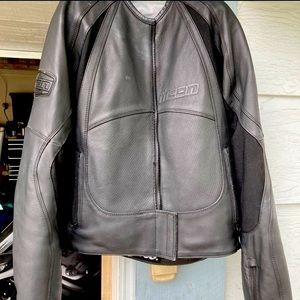 Icon women’s leather motorcycle jacket